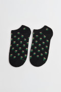 Medias unicolores tipo tobilleras con diseños de flores