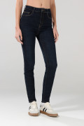 Jean jegging azul intenso con bolsillos y súper tiro alto