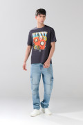 Camiseta gris intensa de South Park con cuello redondo