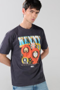 Camiseta gris intensa de South Park con cuello redondo