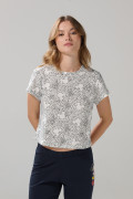 Camiseta crema clara cuello redondo de Mickey