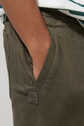 Pantalón unicolor jogger con cordón y bolsillos