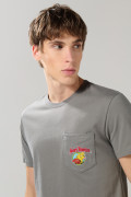 Camiseta gris cuello redondo de Castores Cascarrabias