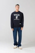 Buzo azul intenso cuello redondo de Snoopy & Yale