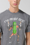 Camiseta de Rick and Morty gris intensa manga corta