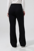 Pantalón palazzo negro con bota recta y tiro alto