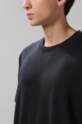 Camiseta en algodón pesado unicolor manga corta oversize