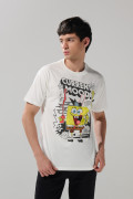 Camiseta crema clara de Bob Esponja manga corta
