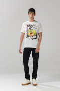 Camiseta crema clara de Bob Esponja manga corta