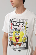 Camiseta crema clara de Bob Esponja manga corta