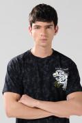 Camiseta negra tie dye manga corta de Bob Esponja