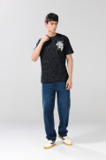 Camiseta negra tie dye manga corta de Bob Esponja