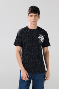 Camiseta negra tie dye manga corta de Bob Esponja