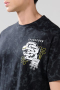 Camiseta negra tie dye manga corta de Bob Esponja