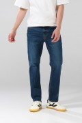Jean tiro bajo straight leg azul oscuro con bota recta