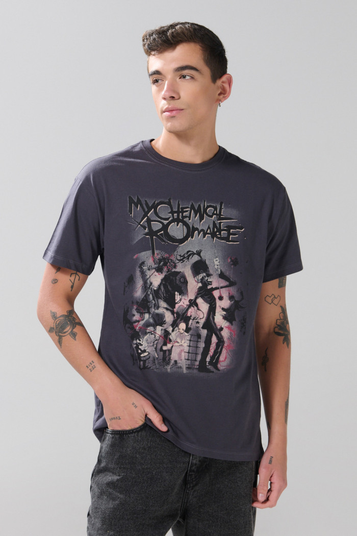 Camiseta manga corta gris intensa de My Chemical Romance