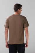 Camiseta en algodón manga corta unicolor ajustada