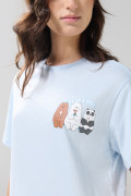 Camiseta azul clara de Osos Escandalosos manga corta
