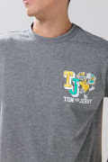 Camiseta de Tom y Jerry gris intensa con manga corta
