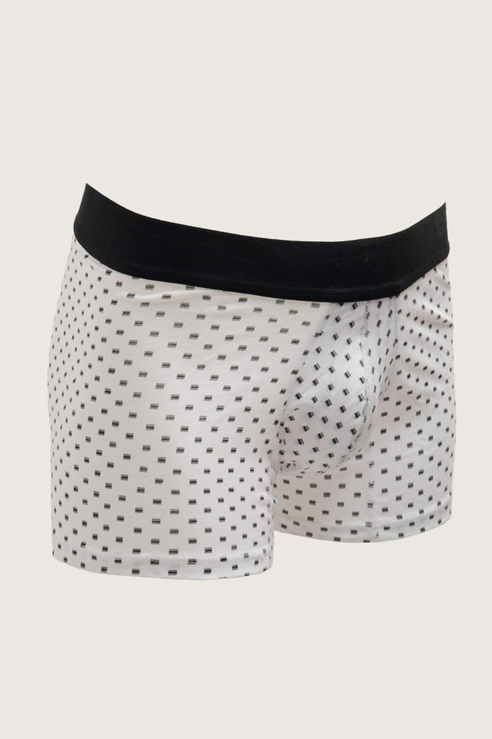 Bóxer trunk-corto blanco con diseños de mini print