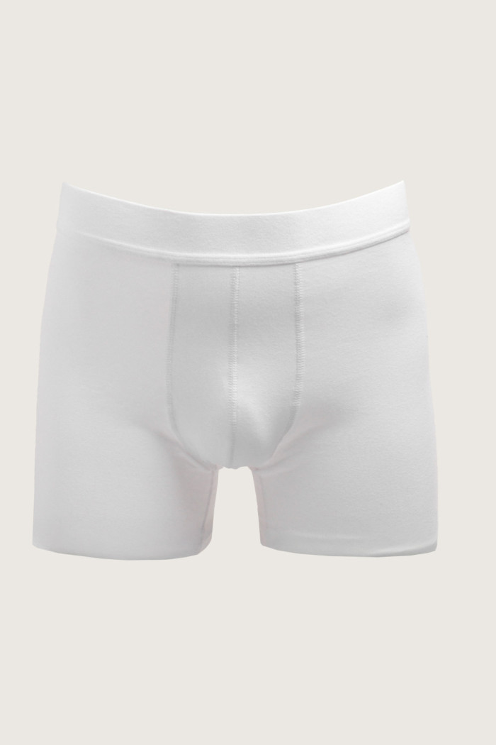 Bóxer blanco tipo midway brief-largo con cintura elástica