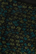 Bóxer midway brief-largo negro con textos coloridos