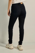 Jean jegging azul intenso con 5 bolsillos y tiro alto