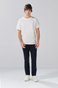 Jean bota recta straight leg infaltables azul con tiro bajo
