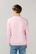 Buzo cuello redondo rosado claro con arte college