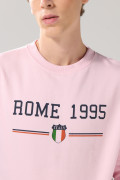 Buzo cuello redondo rosado claro con arte college