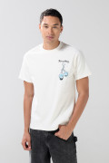 Camiseta de Rick and Morty cuello redondo crema clara