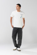 Camiseta de Rick and Morty cuello redondo crema clara