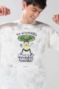 Camiseta crema tie dye de Rick and Morty manga corta
