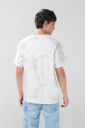 Camiseta crema tie dye de Rick and Morty manga corta
