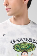 Camiseta crema tie dye de Rick and Morty manga corta
