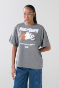 Camiseta oversize manga corta gris de Osos Escandalosos