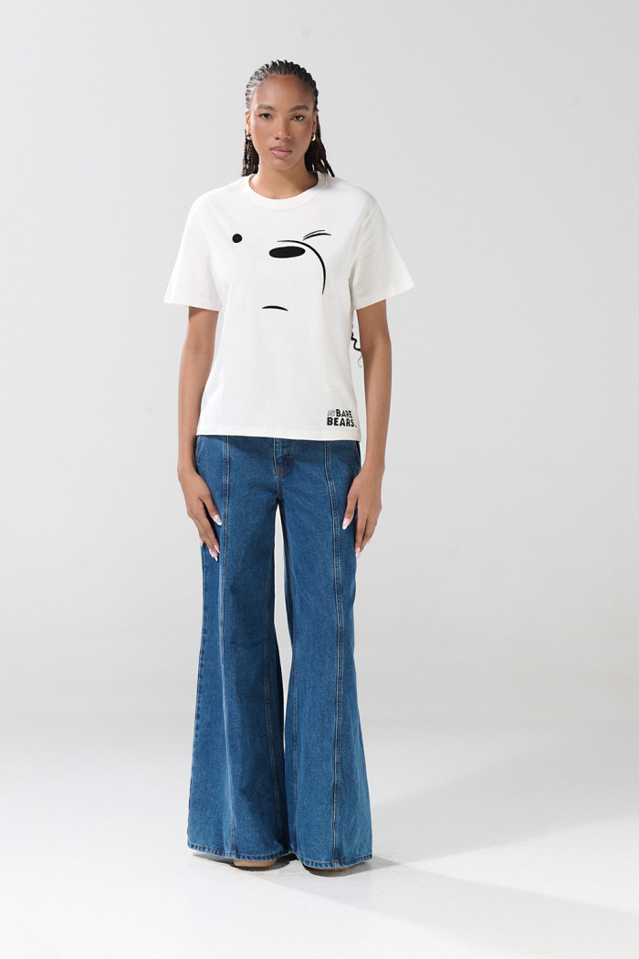 Camiseta de Osos Escandalosos crema con manga corta

