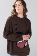 Buzo oversize café cuello redondo de Osos Escandalosos