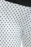 Bóxer blanco brief-medio con anclas estampadas