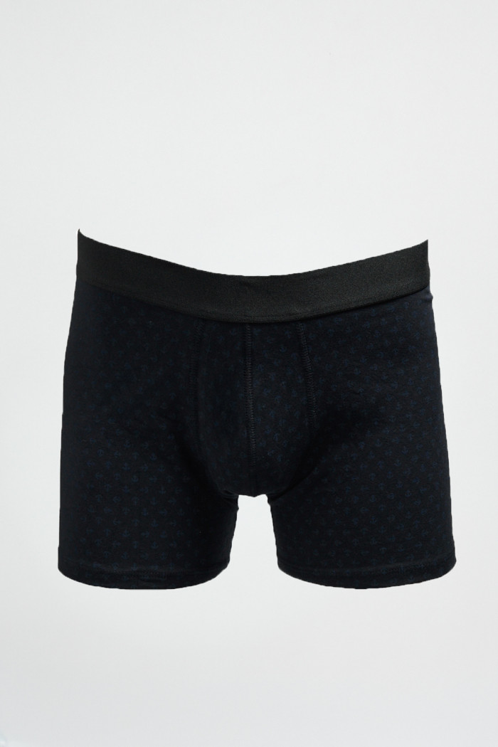 Bóxer brief-medio azul intenso con figuras estampadas