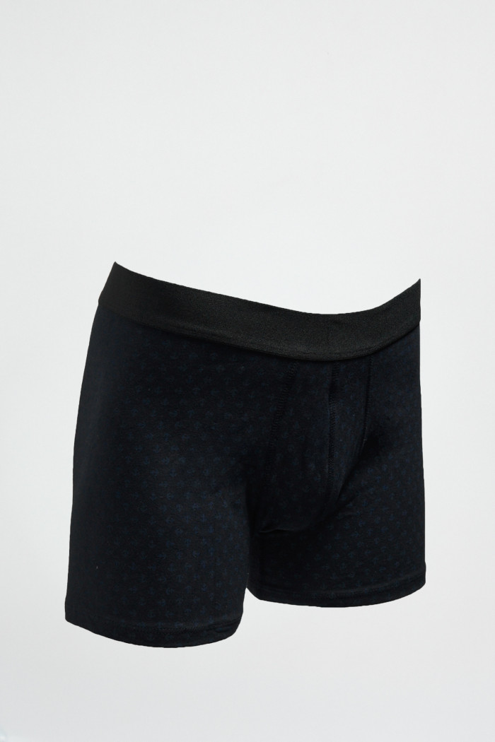 Bóxer brief-medio azul intenso con figuras estampadas