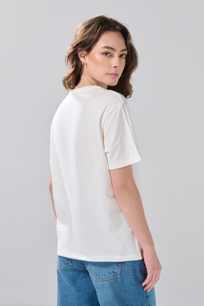 Camiseta crema clara manga corta de 101 Dálmatas