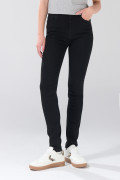 Jean jegging infaltables súper tiro alto negro con fit ceñido
