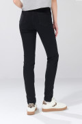 Jean jegging infaltables súper tiro alto negro con fit ceñido
