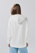 Buzo crema claro con capota y diseño de Yale oversize