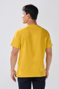 Camiseta amarilla oscura manga corta con arte college
