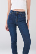 Jean jegging azul oscuro infaltables con súper tiro alto

