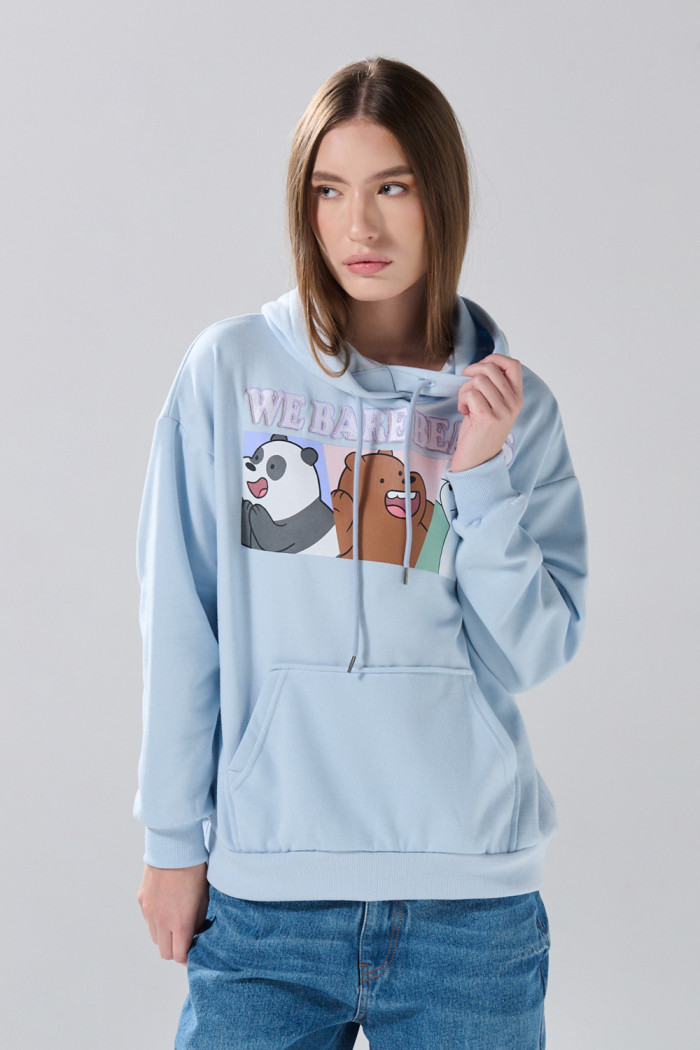 Buzo oversize azul de Osos Escandalosos con capota