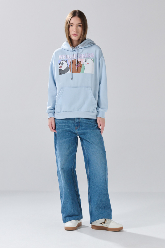 Buzo oversize azul de Osos Escandalosos con capota