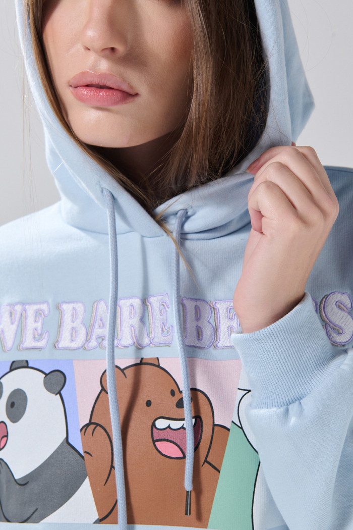 Buzo oversize azul de Osos Escandalosos con capota